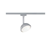 URail LED Spot Hemi Chrom auf Schiene, moderne LED-Deckenleuchte für effiziente Raumausleuchtung.