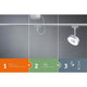 URail LED Spot Sabik 13W Dimmbar Weiß Montageanleitung mit drei Schritten zur Installation.