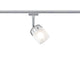 URail Spot Blossom Klar- Satin G9 mit dekorativem Glasschirm und blendarmem Licht in modernem Design.