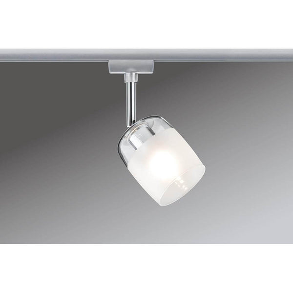 URail Spot Blossom Klar- Satin G9 Hängelampe mit dekorativem Glasschirm im modernen Design.