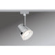 URail Spot Cone Chrom GU10 an einer 230V-Decke montiert, gezielte Beleuchtung für Räume und Dekoration.