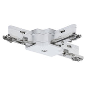 URail System Light&Easy T-Verbinder 125mm weiß, T-förmiger Schienen-Verbinder mit Metallkontakten, max. 1000W