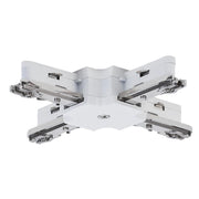 URail System Light&Easy X-Verbinder weiß, Kunststoff mit Metallschienen, max. 1000W, Draufsicht