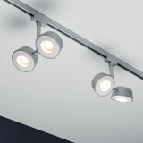 Urail Systems LED Spot Double Pellet mit vier dimmbaren Lichtquellen in Chrom-Matt für vielseitige Beleuchtung.