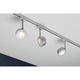 URail Systems Spot Pellet 1x4W Weiß Chrom Dimmbar mit drei dimmbaren LED-Strahlern für blendfreies Licht