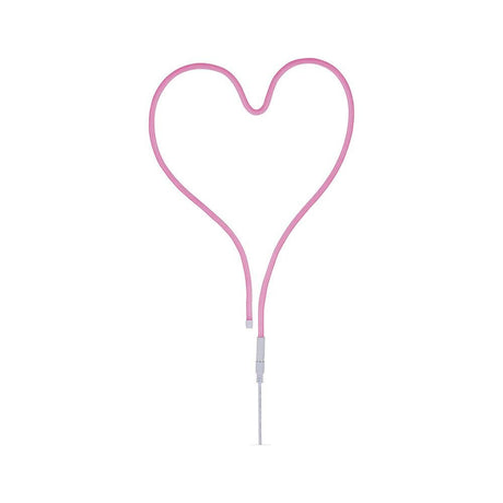 USB-LED Strip Neon 1m Colorflex Pink in Herzform, biegsam und gleichmäßig leuchtend, Ideal für kreative Lichtgestaltung.
