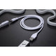 USB-LED Strip Neon 1m Colorflex Pink mit USB-Anschlusskabel auf dunklem Hintergrund.