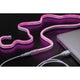 USB-LED Strip Neon 1m Colorflex Pink leuchtet sanft in Pink, verbunden mit einem Laptop und passend zur flexiblen Form.