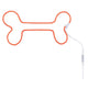 USB-LED Strip Neon Colorflex RGB 1m in Knochenform, orange leuchtend, flexibles Design.