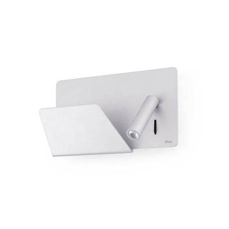 USB Wandlampe SUAU mit linken LED-Lesespot Grau, moderne Wandlampe in Grau mit Lesespot.