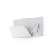 USB wall lamp Suau with left LED reading spot gray