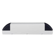 Transformateur électronique professionnel VDE 50-150W 12V 150VA gris noir, vue de côté, idéal pour les plus hautes exigences.