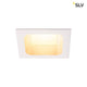 Verlux Einbauleuchte LED 3000K Mattweiß in quadratischer Form, ideal für moderne Beleuchtung.