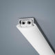 VIGO System LED-Linienmodul 100cm Alu-matt von hinten mit Anschluss für einfache Montage.
