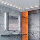 VIGO System LED-Linienmodul 100cm Alu-matt in modernem Badezimmerdesign mit Spiegel und Waschbecken.