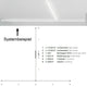 VIGO System LED-Linienmodul 100cm Alu-matt Systembeispiel mit Leuchtenmodulen und T-Verbindern