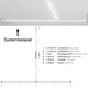 Systemdarstellung VIGO LED-Linienmodul mit Lichtmodulen, Betriebsgerät, Verbindern und Endstücken