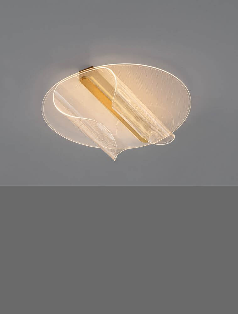 Valentin LED Deckenleuchte 3000K Gold mit elegantem Design und warmer Lichtfarbe.