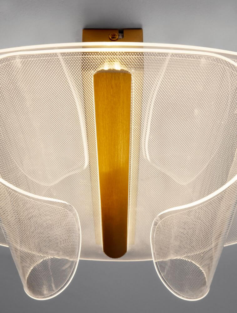 Valentin LED Deckenleuchte 3000K Gold, moderne Deckenlampe in elegantem Design mit goldenen Akzenten.