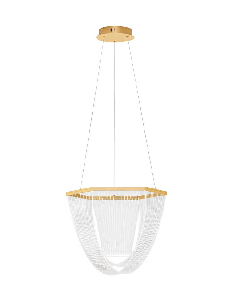 Valentin LED Pendelleuchte 3000K Gold - elegante, moderne Beleuchtung mit Dimmoption und LED-Technologie.