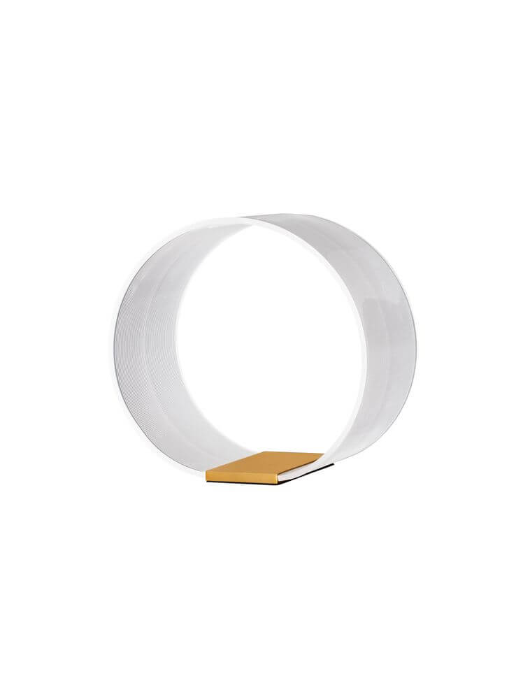 Valentin LED Tischleuchte Ø 28cm 3000K Gold in elegantem Design mit dimmbarer Funktion und energieeffizientem Licht.