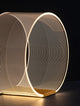 Valentin LED Tischleuchte Ø 28cm 3000K Gold, elegante Leuchte in Kreisform, energieeffiziente LED, dimmbar.