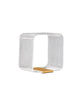 Alt Tag: Valentin LED Tischleuchte Quadratisch 3000K Gold – quadratische goldene Tischlampe 24x24 cm, dimmbar, moderne LED für minimalistisches Interieur