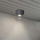 Varese LED Außen Deckenleuchte in Dunkelgrau, modernes Design für stilvolle Beleuchtung im Außenbereich.