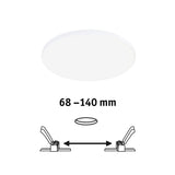 VariFit LED Einbaupanel Ø 16cm mit einstellbaren Klemmfedern von 68-140 mm für flexiblen Einbau.