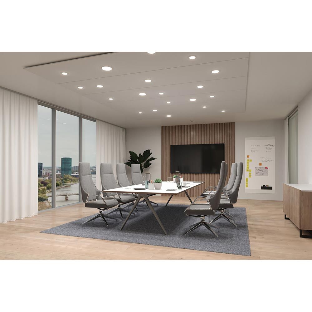 VariFit LED recessed panel Ø 16cm Veluna Edge White