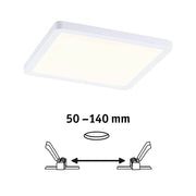 VariFit LED Einbaupanel Areo Warmweiß mit flexiblen Klemmfedern für 50-140 mm Einbau.