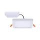 VariFit LED Einbaupanel Areo Eckig, 118x118mm, 6,5 Watt, flexibles Design für einfache Installation in Decken.