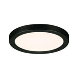 Rundes VariFit LED Einbaupanel Areo in Schwarz, ideal für Wohnräume, mit warmweißem Licht und flexibler Montage.