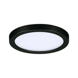 Rundes VariFit LED Einbaupanel Areo in Schwarz, ideal für Wohn- und Schlafräume. IP44, 6,5W, warmweiße Beleuchtung.