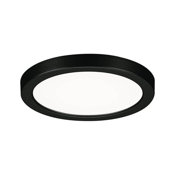 VariFit LED Einbaupanel Areo Rund Ø 11,8 Schwarz mit neutralweißem Licht für gleichmäßige Raumausleuchtung.