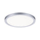 VariFit LED Einbaupanel Areo Rund Chrom-Matt Ø 17,5cm mit warmweißem Licht.