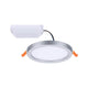 VariFit LED Einbaupanel Areo Rund Chrom-Matt mit flexibler VariFit-Technik für stufenlosen Einbau.