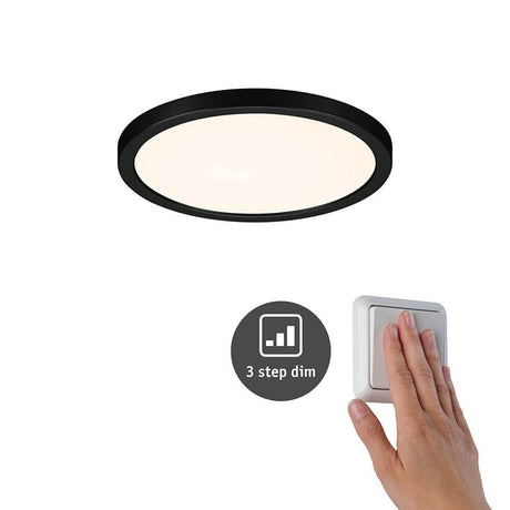 VariFit LED Einbaupanel Areo 3-Step Dimmer Warmweiß mit handbeschaltetem Dimmer.