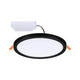 VariFit LED Einbaupanel Areo 3-Step Dimmer Warmweiß in Schwarz mit runder Form und Dimmerfunktion.