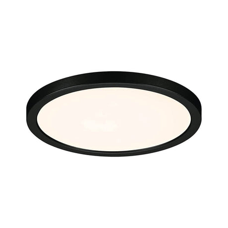 VariFit LED Einbaupanel Areo Rund Schwarz - runde Deckenleuchte für warme, gleichmäßige Raumausleuchtung.