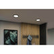 VariFit LED Einbaupanel Areo Rund Schwarz in moderner Innenbeleuchtung.