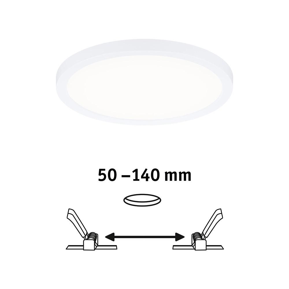 Varifit LED -asennuspaneelin alue pyöreä valkoinen Ø 17,5 cm