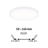 Varifit LED -asennuspaneelin alue pyöreä valkoinen Ø 17,5 cm