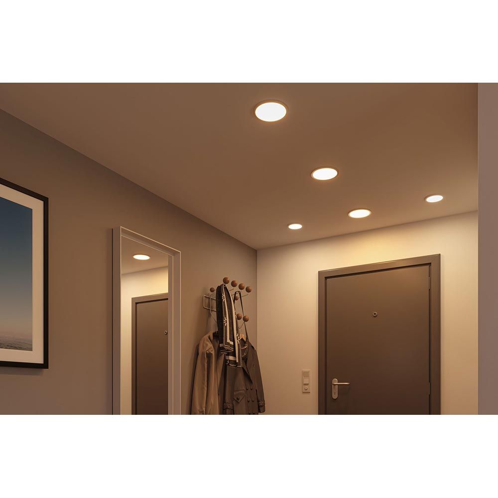 Varifit LED -asennuspaneelin alue pyöreä valkoinen Ø 17,5 cm