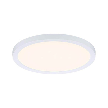 VariFit LED Areo Rund forsænket panel i hvid med et rundt design og varmt hvidt lys.
