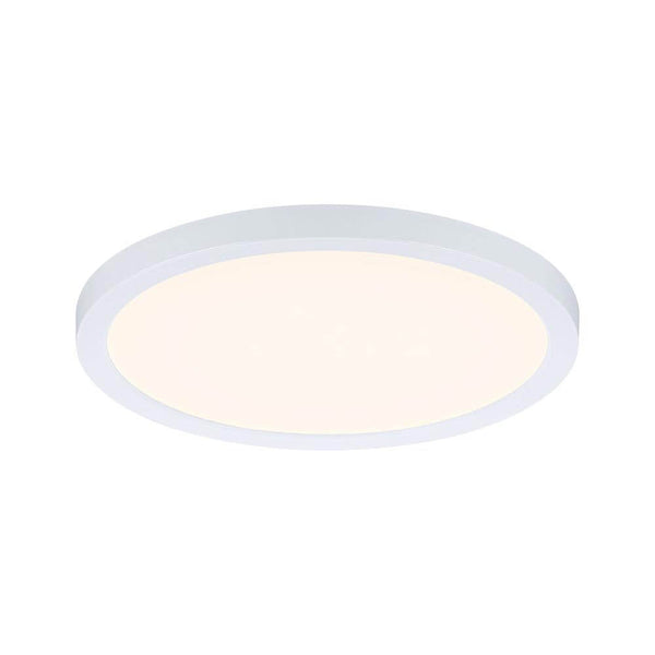 VariFit LED Areo Rund forsænket panel i hvid med et rundt design og varmt hvidt lys.