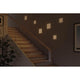 VariFit LED Einbaupanel Areo mit 3-Stufen-Dimmer Eckig Weiß, modernes Lichtkonzept an Treppe.