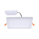 VariFit LED Einbaupanel Areo mit 3-Stufen-Dimmer Eckig Weiß, eckiges Design mit warmweißem Licht.