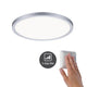 VariFit Areo LED Einbaupanel Ø 23cm mit 3-Stufen-Dimmer Chrom-Matt und Dimmerfunktion.
