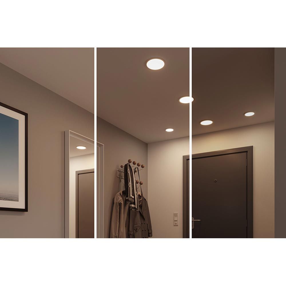 Pannello di installazione a LED Varifit areo Ø 23 cm con Dimmer Dimmer Chrom-Matt